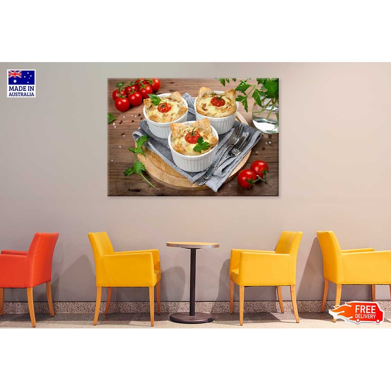 Egg Gourmet Cheese Bake with Pot View Photograph Print 100% Australian Made