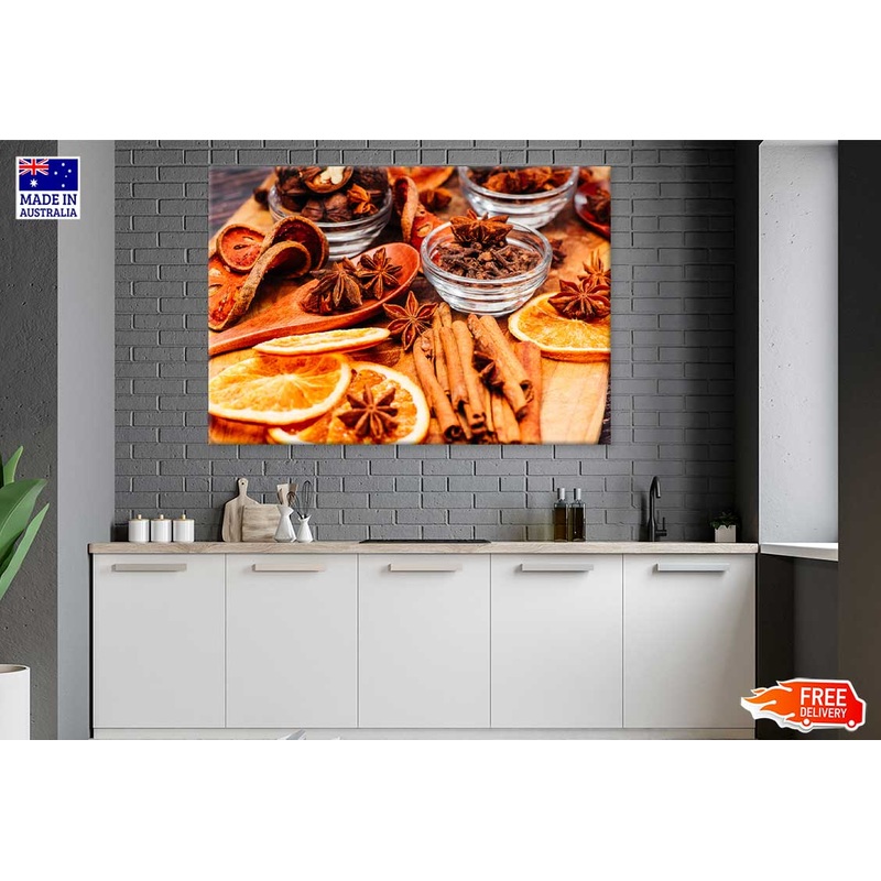 Star Anise & Cinnamon with Orange Photograph Print 100% Australian Made