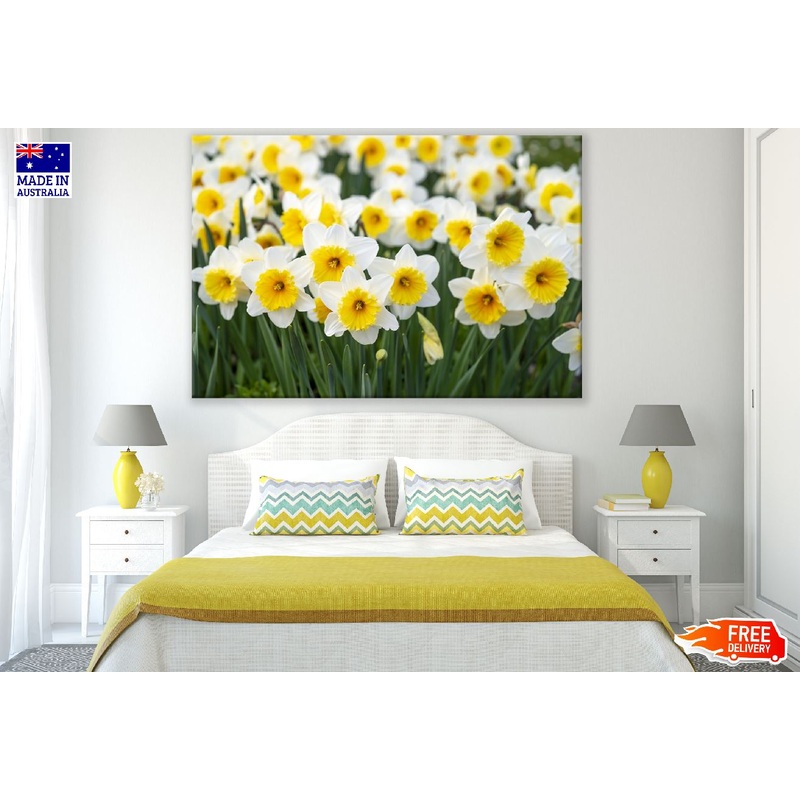 White Yellow Spring Flowers Photograph Print 100% Australian Made