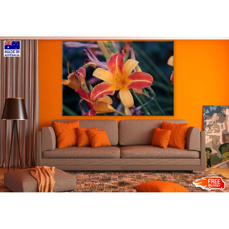Yellow Orange Lily Flower Closeup Photograph Print 100% Australian Made