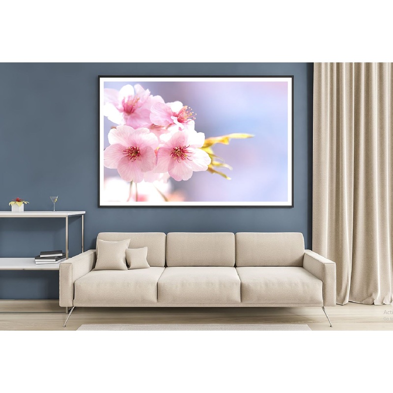 White Pink Flowers Closeup View Photograph Home Decor Premium Quality Poster Print Choose Your Sizes