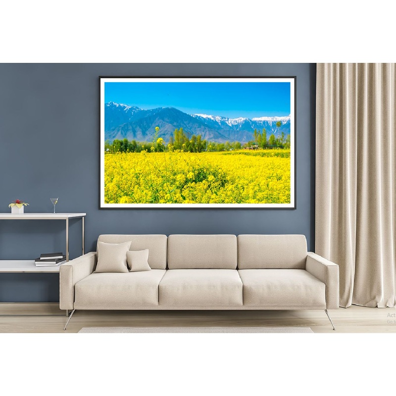 Yellow Mustard Field Photograph Home Decor Premium Quality Poster Print Choose Your Sizes