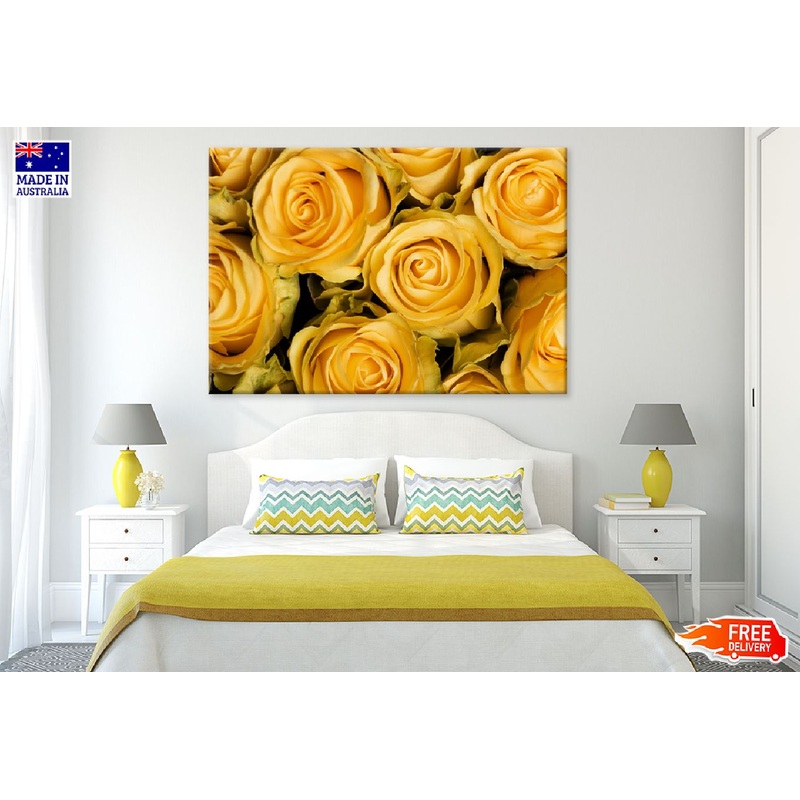 Yellow Roses Closeup View Photograph Print 100% Australian Made