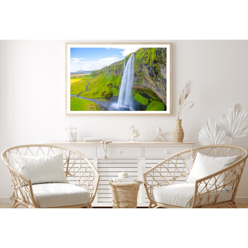 Waterfall  & Nature Forest View Home Decor Premium Quality Poster Print Choose Your Sizes