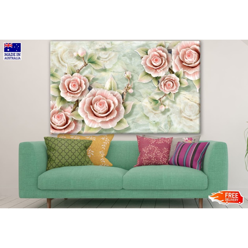 3D Rose Floral Design Print 100% Australian Made