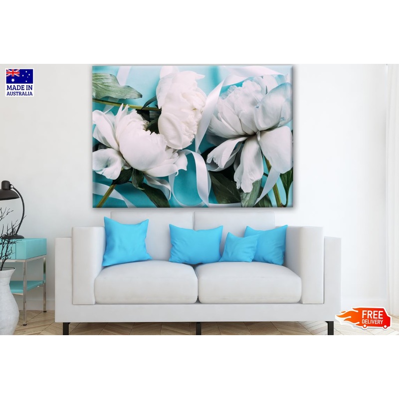 White Flowers Closeup Photograph Print 100% Australian Made