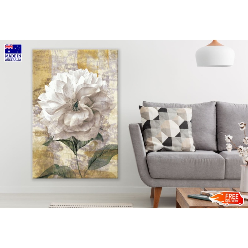 White Flower 3D Design Print 100% Australian Made
