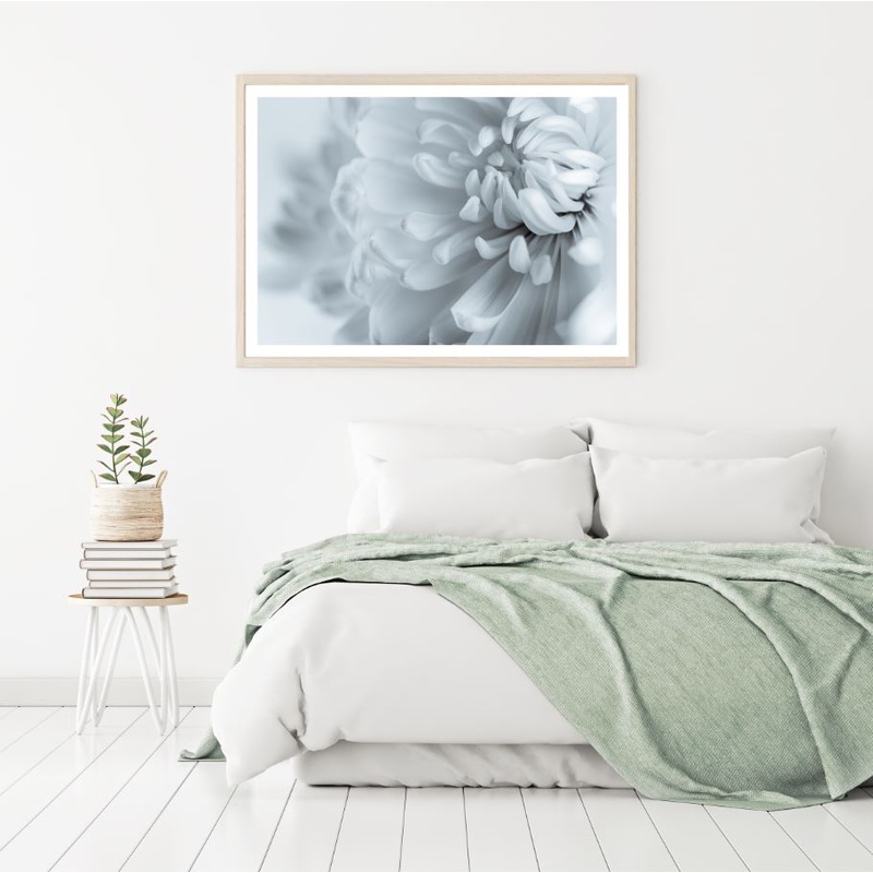 White Flower Closeup Photograph Home Decor Premium Quality Poster Print Choose Your Sizes