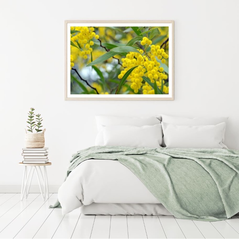 Yellow Flower Tree Closeup View Home Decor Premium Quality Poster Print Choose Your Sizes