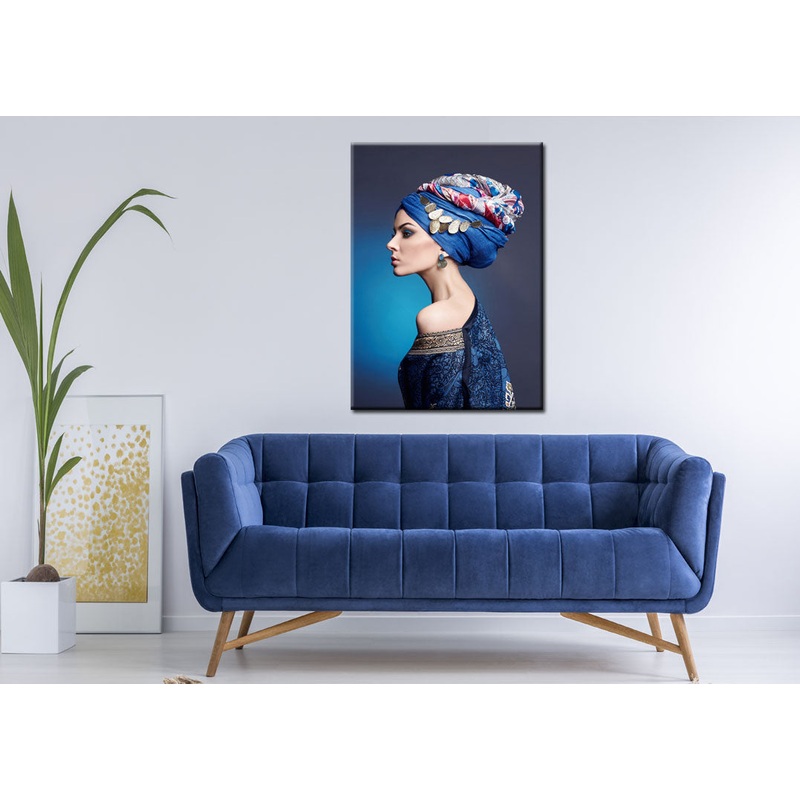 Blue Colorful girl Art Stunning Print 100% Australian Made