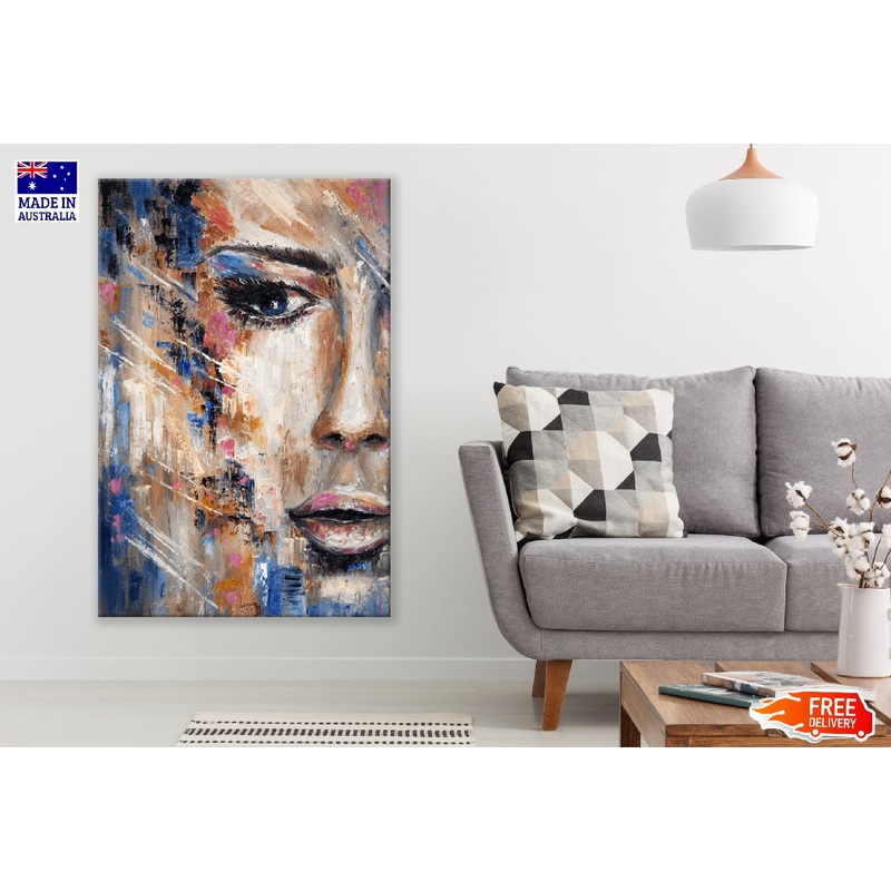 Abstract Painting of a Woman Face  Print 100% Australian Made