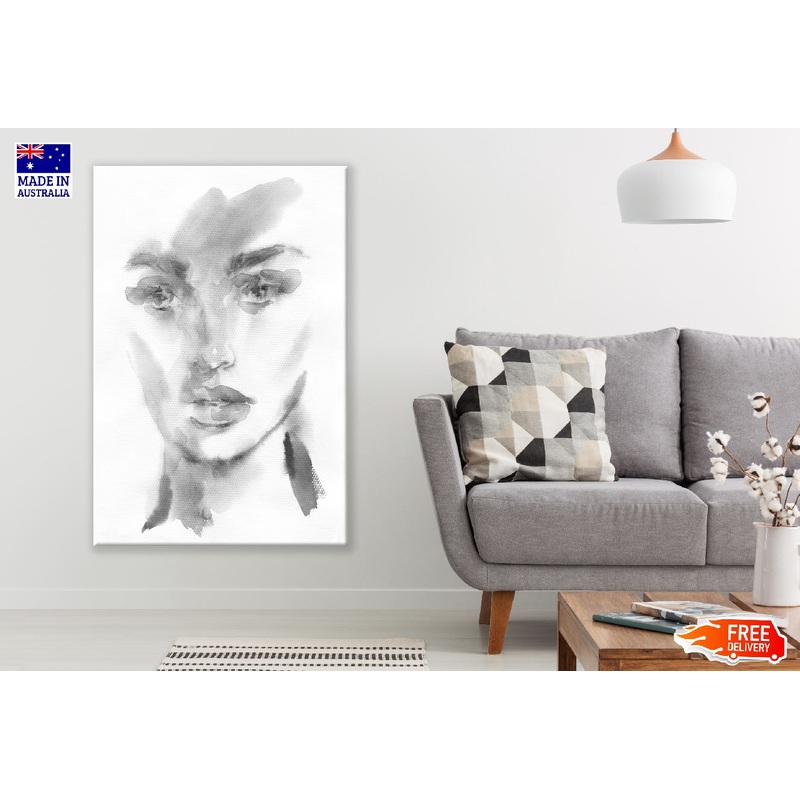 Abstract Woman Face Fashion Vector Design Print 100% Australian Made