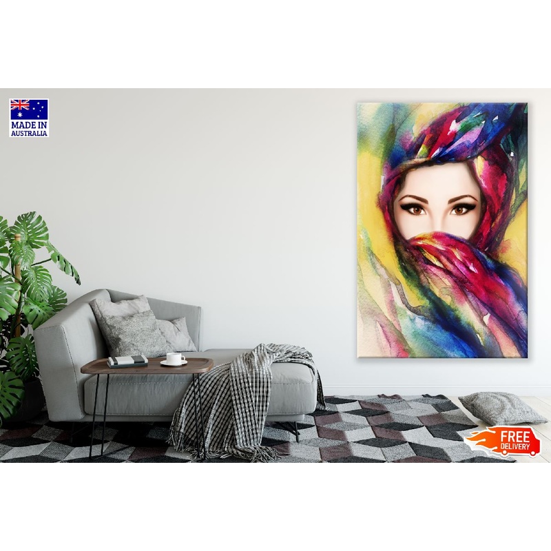 Fashion Woman Face Closeup Digital Art Print 100% Australian Made
