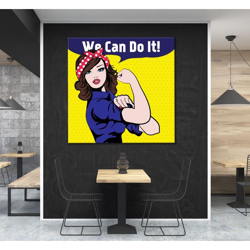 Square Canvas Girl Power Pop Art Design High Quality Print 100% Australian Made