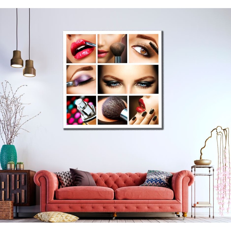 Square Canvas Salon Photo Collage Design High Quality Print 100% Australian Made