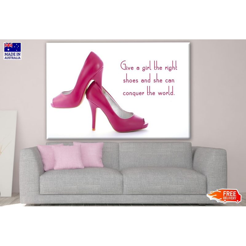 Woman Shoe Pair with Quote Fashion Print 100% Australian Made