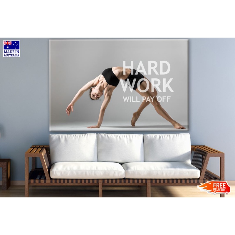 Young Woman Working Out Motivational Design Print 100% Australian Made