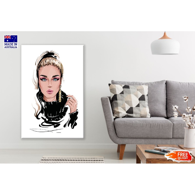 Blonde Hair Girl Illustration Print 100% Australian Made