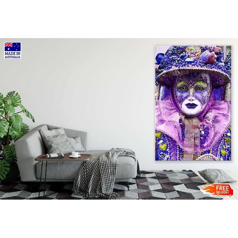 Carnival Purple Costume Closeup Photograph Print 100% Australian Made
