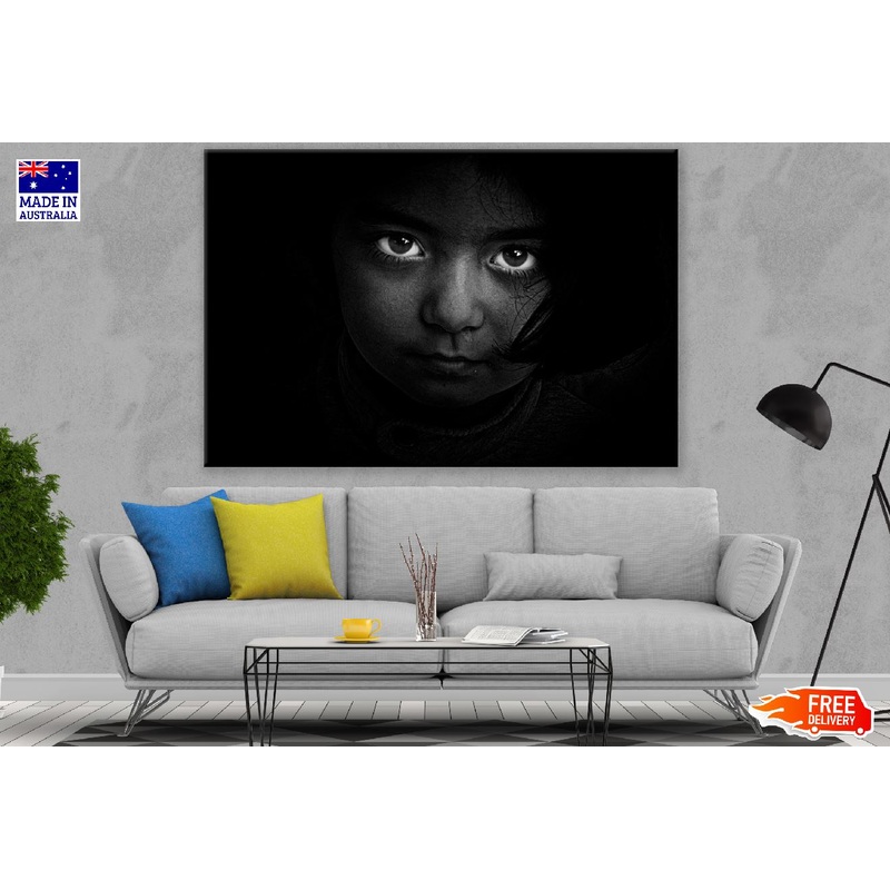 Child Face in the Dark Photograph Print 100% Australian Made