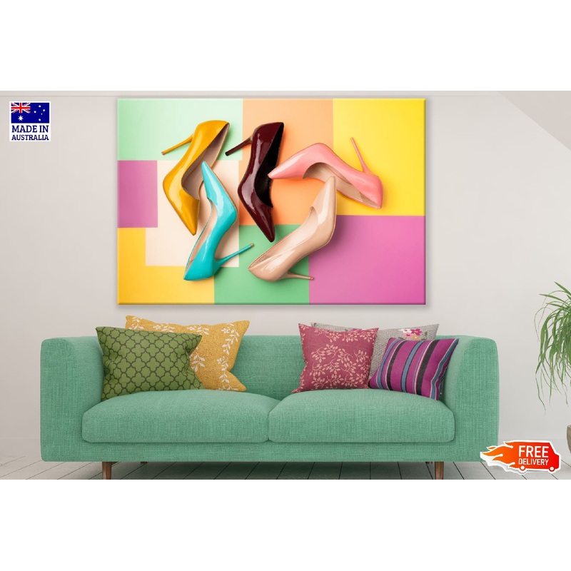 Colored Women's Shoes Photograph Print 100% Australian Made