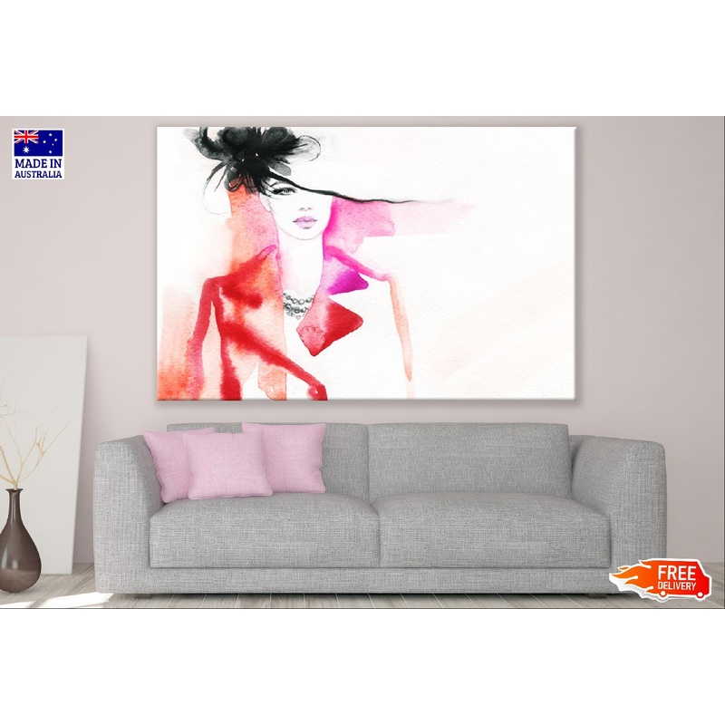 Elegant woman in Hat Fashion Watercolor Painting Print 100% Australian Made