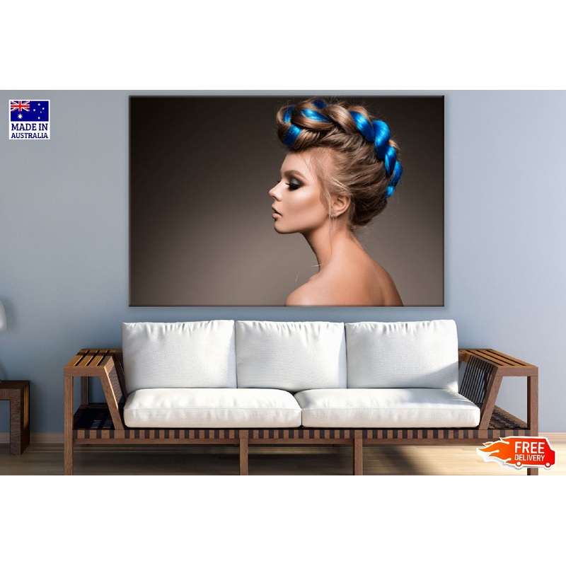 Fashion Girl with Blue Hair Photograph Print 100% Australian Made
