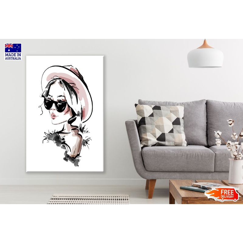 Fashion Girl with Sunglasses Illustration Print 100% Australian Made