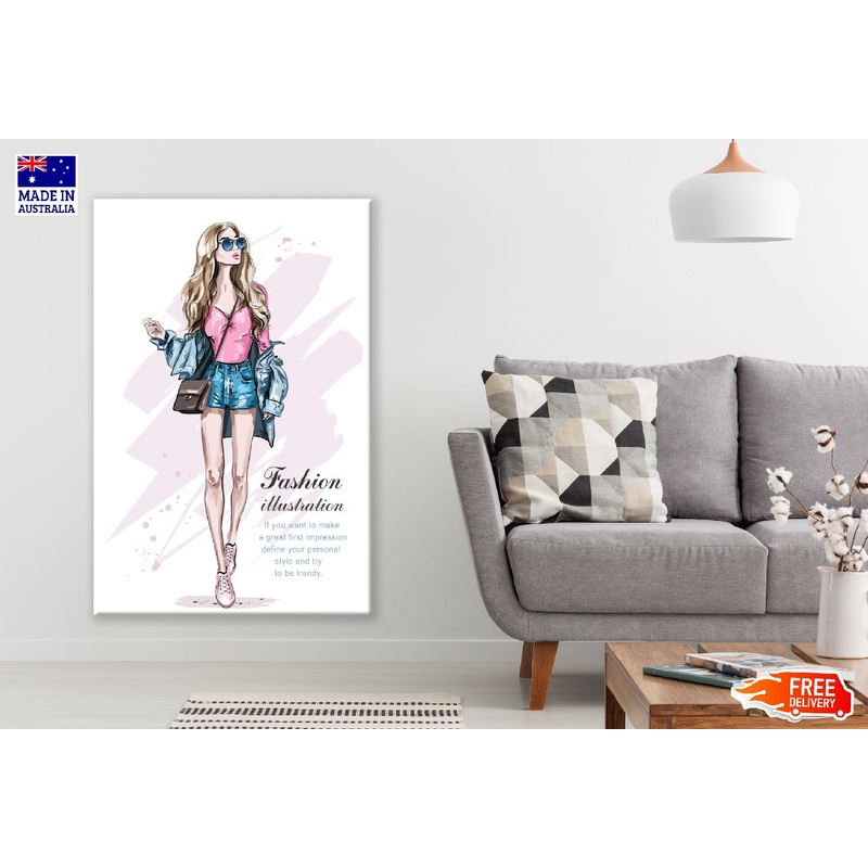 Fashion Woman with Captions Illustration Print 100% Australian Made