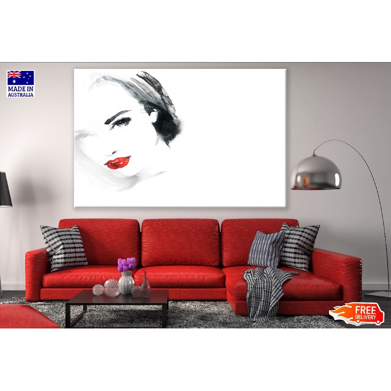 Makeup Woman Abstract Watercolor Painting Print 100% Australian Made