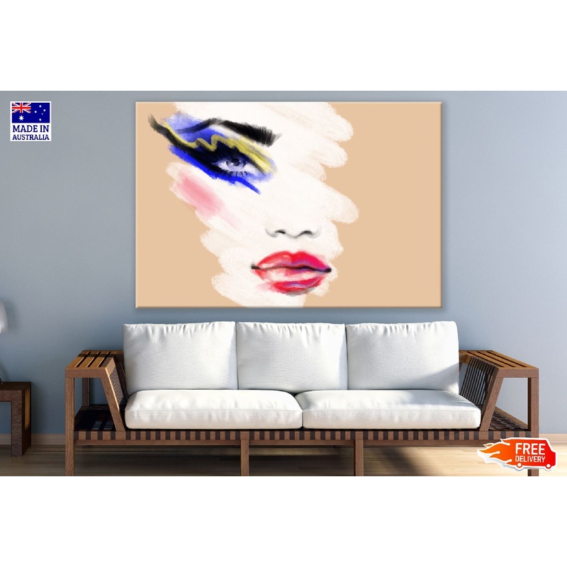 Makeup Woman Face Illustration Print 100% Australian Made