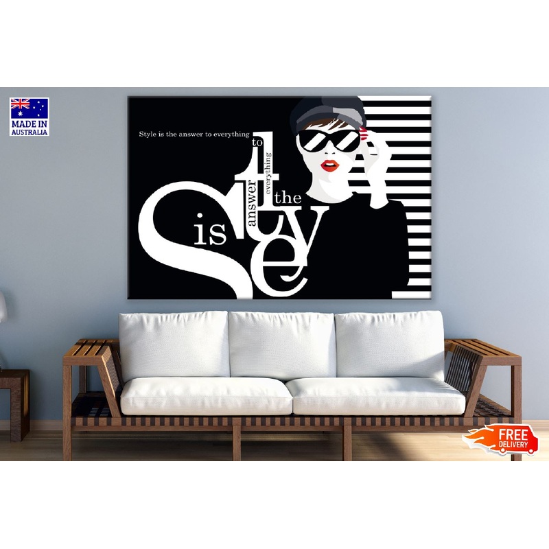 Quote with Fashion Woman Illustration Print 100% Australian Made