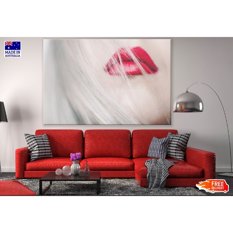Red Lips Closeup Photograph Print 100% Australian Made
