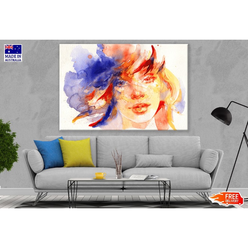 Redhead Girl Abstract Watercolor Painting Print 100% Australian Made