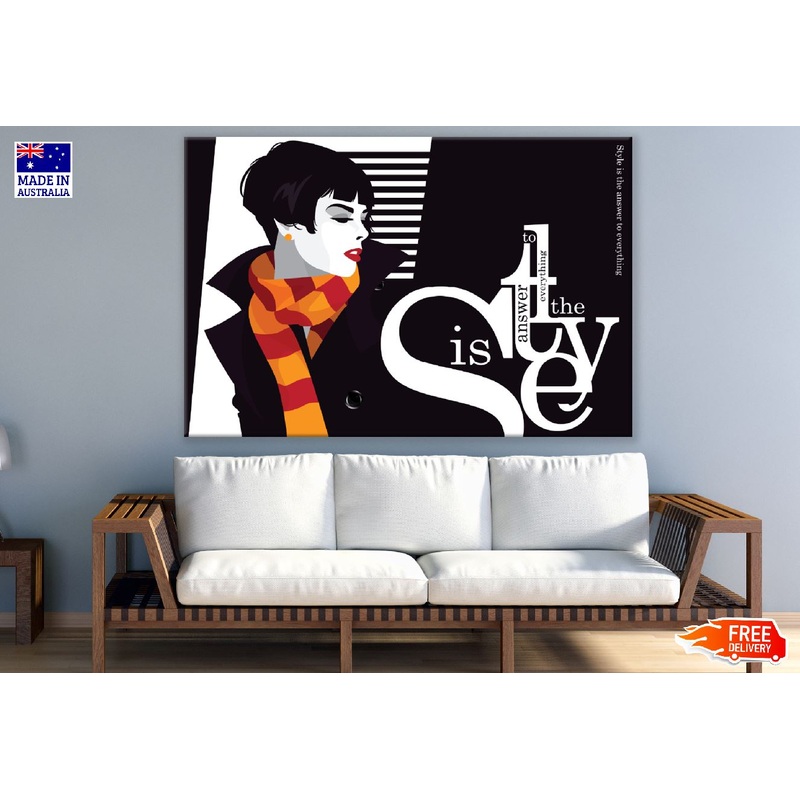 Stylish Girl with Quote Illustration Print 100% Australian Made
