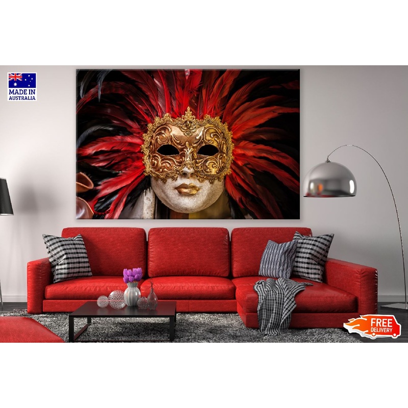 Venetian Golden Mask Closeup Photograph Print 100% Australian Made