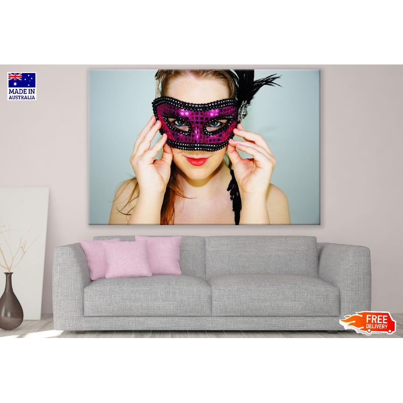 Woman in Mask Closeup Photograph Print 100% Australian Made