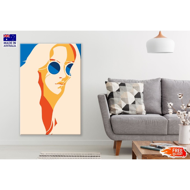 Woman with Long Hair Illustration Print 100% Australian Made