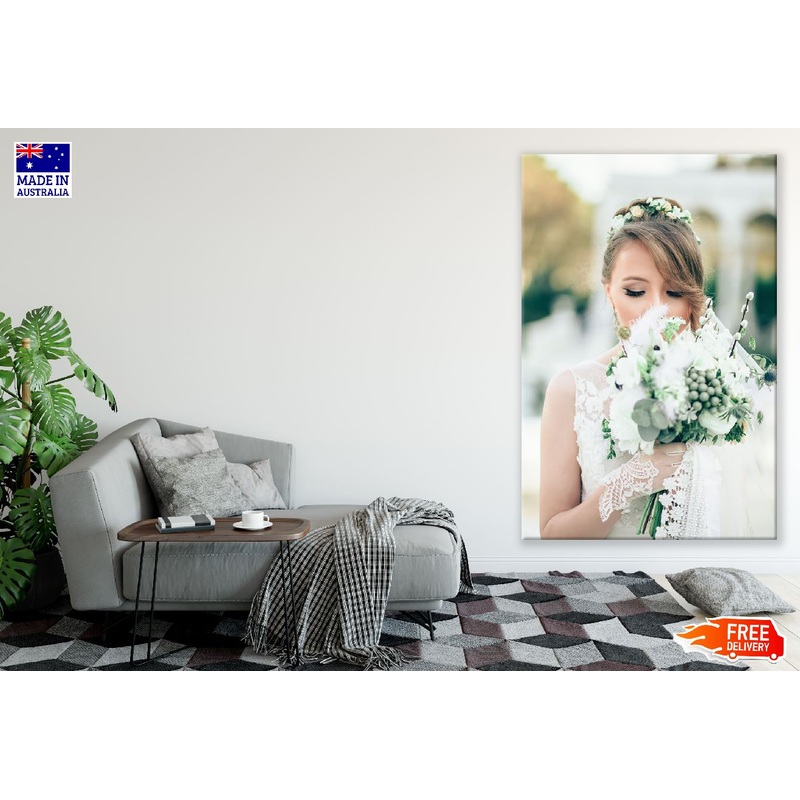 Woman with White Wedding Dress Photograph Print 100% Australian Made