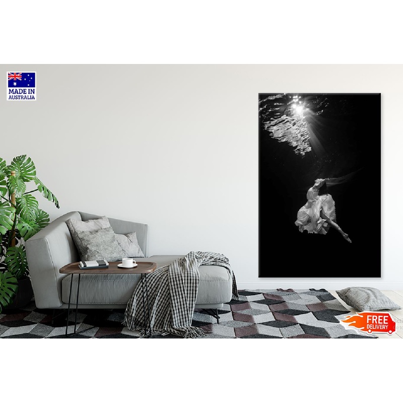 Ballet Dancer Girl in Underwater Photograph Print 100% Australian Made