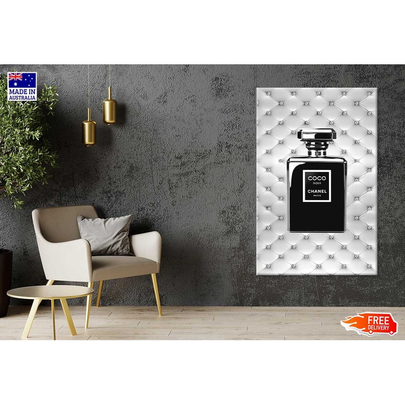 Bella Home Black Perfume Bottle Print Canvas Ready to hang