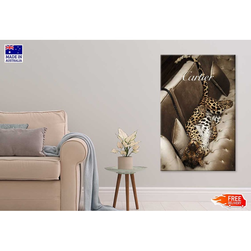 Bella Home Luxury Fashion Leopard Wall Art Print Canvas Ready to hang