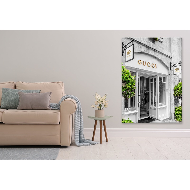 Black Fashion Store with Green Plants Print 100% Australian Made