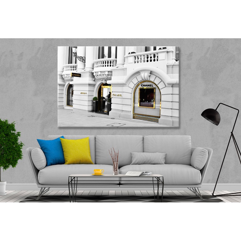 Black with Gold Luxury Fashion Store Print Canvas Ready to hang