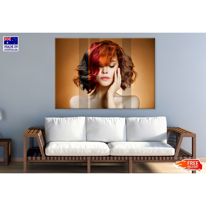 Curly Hair Girl Closeup View Photograph Print 100% Australian Made