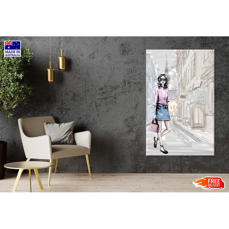 Elegant Fashion Store Art with Stylish Girl Print 100% Australian Made