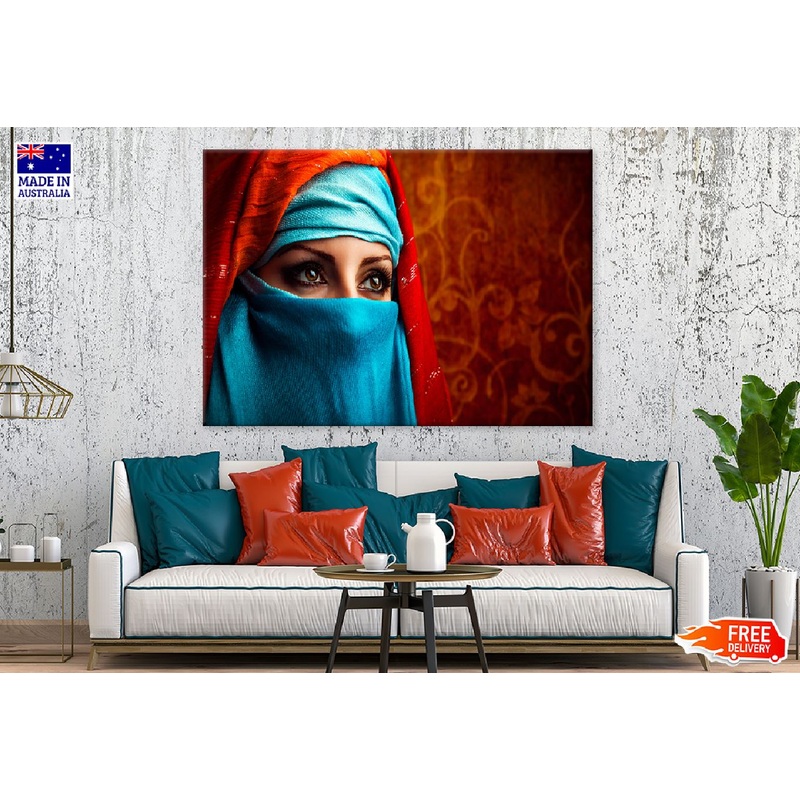 Face Covered Stylish Arab Girl Photograph Print 100% Australian Made