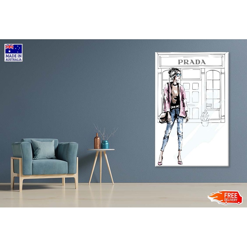 Fancy Girl with Fashion Store Print 100% Australian Made