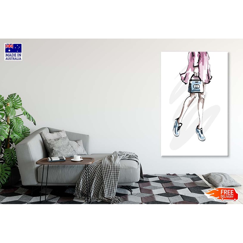 Fancy Sneakers with Blue Shaded Bag Print 100% Australian Made