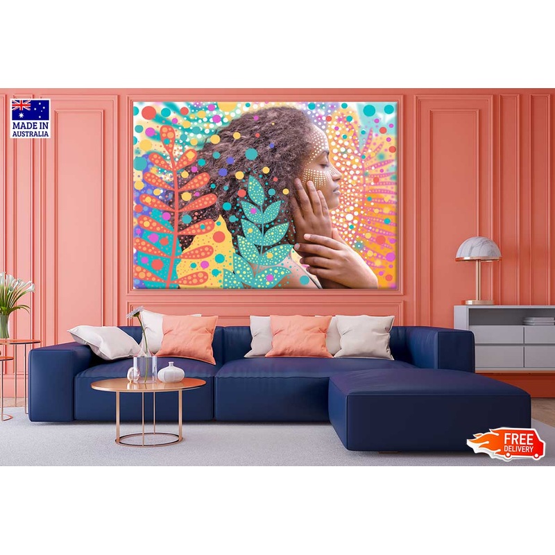 Fashion Girl with Floral View Photograph Print 100% Australian Made